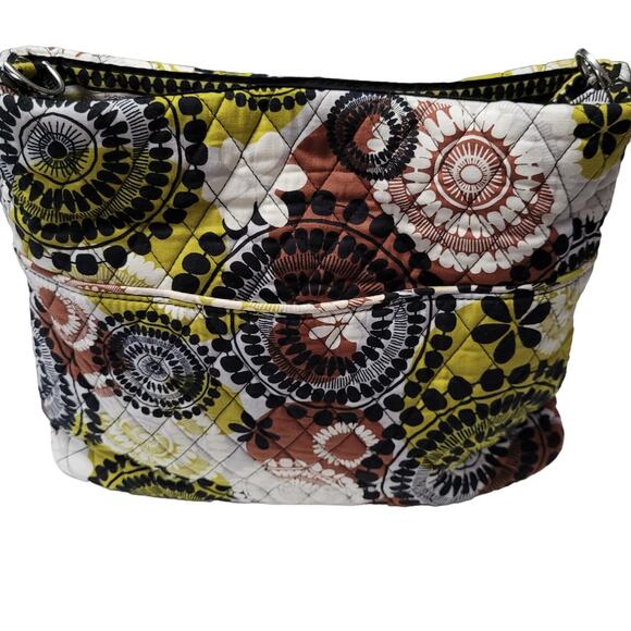 Vera Bradley Cocoa Moss Magnetic Closure Shoulder Tote 2 ways to wear - Picture 6 of 7